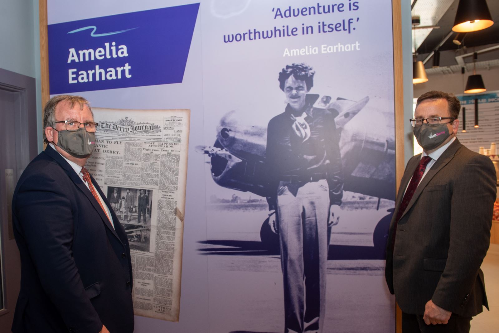 Amelia Earhart Wall Visit Derry